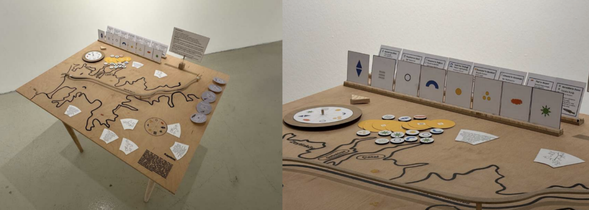 Kaystros Cards on wooden panel Variable sizes, table Zeytinköy, 2024